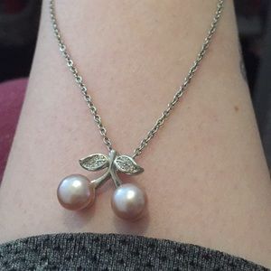 Cherry pearl necklace